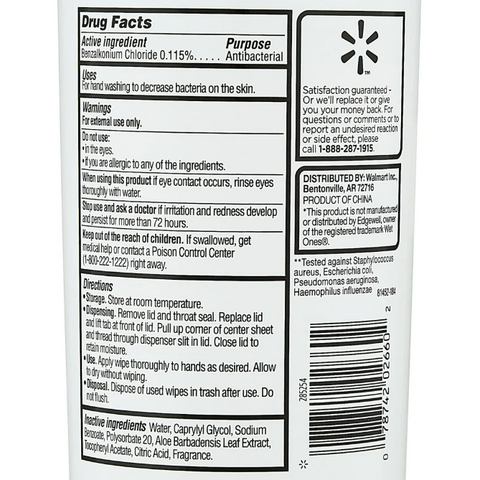 Equate Antibacterial Hand Wipes, Fresh Scent, 40 Count