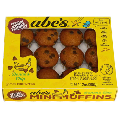 Abe's Vegan Mini Muffins Banana Chocolate Chip, 10 oz, 12 Count