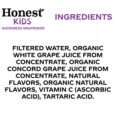 Honest Kids Goodness Grapeness Organic Juice Drink, 6 fl oz, 8 Count