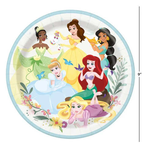Disney Princess Round 9" Dinner Plates, 8 Count