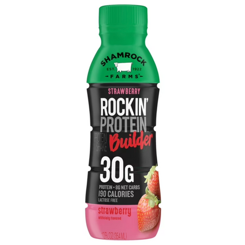 Shamrock Farms Lactose Free Rockin' Protein Builder, Strawberry, 12 fl. oz.