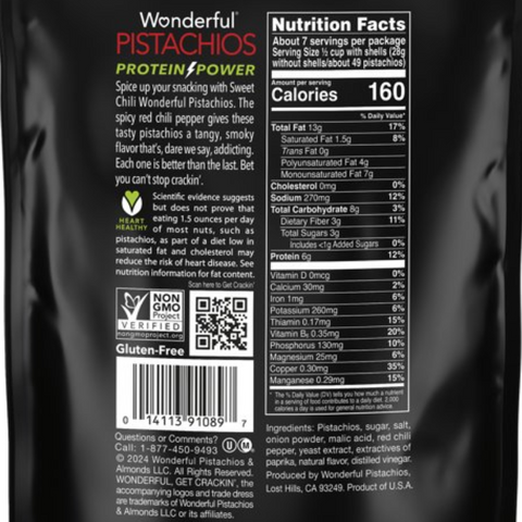 Wonderful Pistachios In-Shell Sweet Chili, 14 oz.