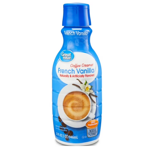 Great Value French Vanilla Coffee Creamer, 32 fl oz