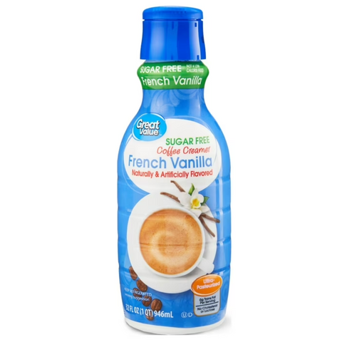 Great Value Sugar Free French Vanilla Coffee Creamer, 32 fl oz