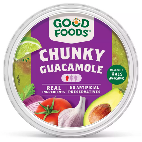 Good Foods Chunky Traditional Guacamole, 7oz