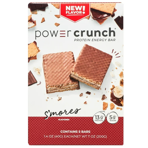 Power Crunch Original Protein Energy Bars, S'mores, 1.4 oz, 5 Count
