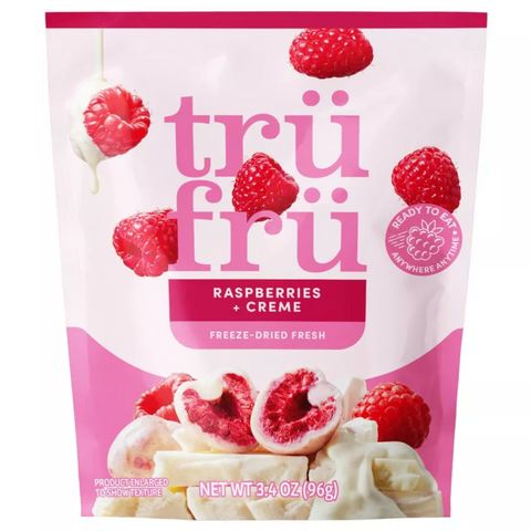 Tru Fru Freeze Dried Raspberries & Crème, 3.4 oz