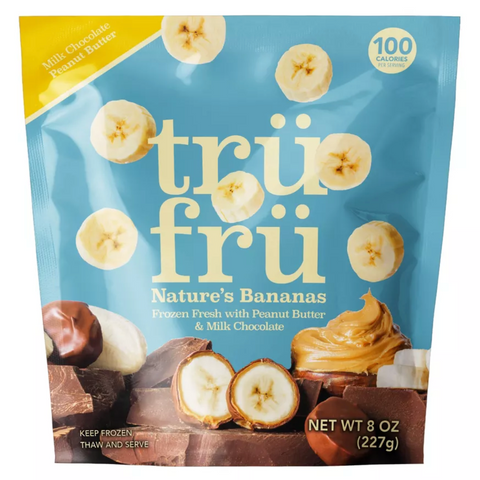 Tru Fru Frozen Bananas in Peanut Butter & Milk Chocolate, 8 fl oz