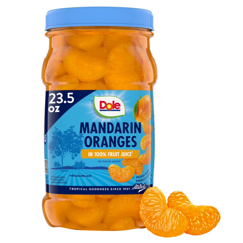Dole Mandarin Oranges in 100% Fruit Juice, 23.5 oz Jar