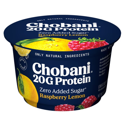 Chobani 20G Protein Low-Fat Greek Yogurt Raspberry Lemon, 6.7oz