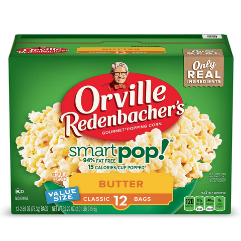 Orville Redenbachers Smart Pop Butter Popcorn, 2.69 oz. 12 Ct