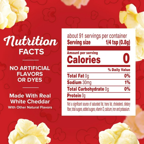 Orville Redenbacher's White Cheddar Flavored Popcorn Seasoning, 2.6 oz.
