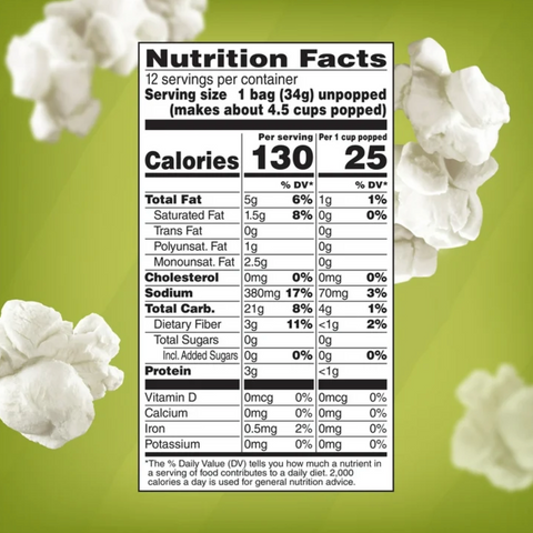 Orville Redenbacher’s Popcorn, Sea Salt Popcorn With Avocado Oil, 1.2 oz., 12 Ct