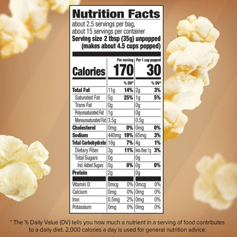 Orville Redenbacher’s Popcorn, Naturals Simply Salted Flavor Popcorn, 3.29 oz., 12 Ct
