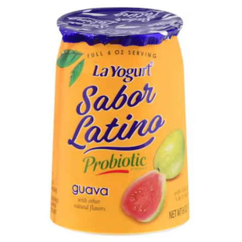 La Yogurt Sabor Latino Yogurt, Lowfat, Guava, Blended, 6 oz