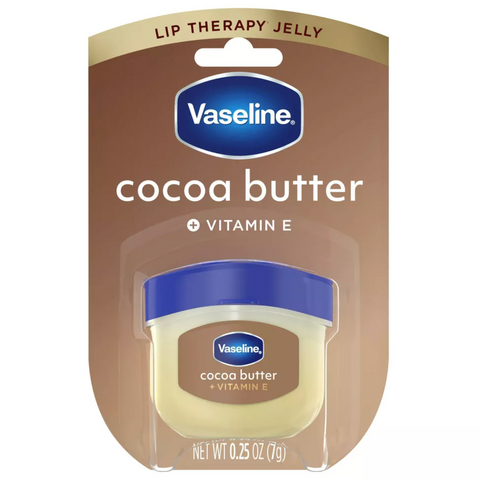 Vaseline Lip Therapy Mini Lip Balm, Cocoa Butter, Travel Size, 0.25oz