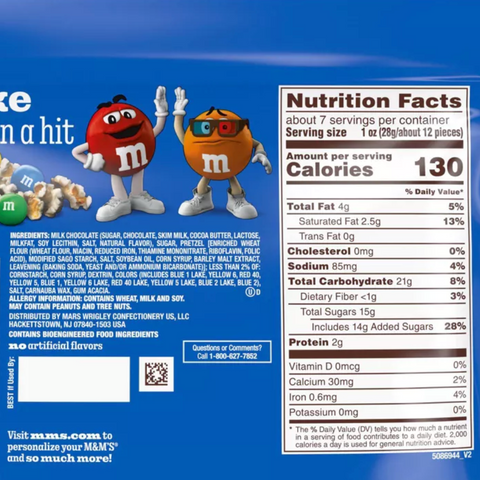 M&M's Sharing Size, Pretzel Chocolate, 7.4oz