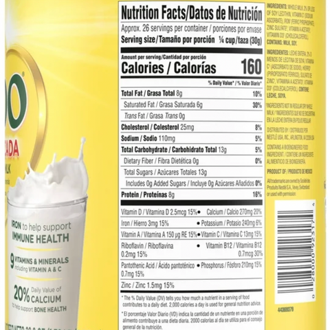Nestle Nido Fortificada Dry Whole Milk Powder, 28.2 oz