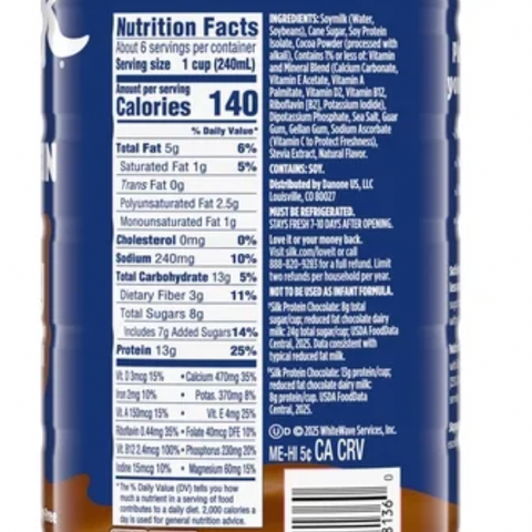 Silk High Protein Gluten Free Soy Milk, Chocolate, 48 fl oz