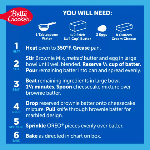 Betty Crocker OREO Baked Cheesecake Mix, 8.9oz
