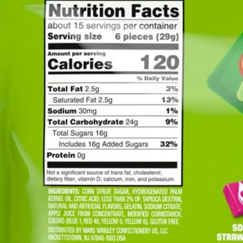 Starburst Sour Fruit Chews Chewy Candy, Sharing Size, 15.6 oz
