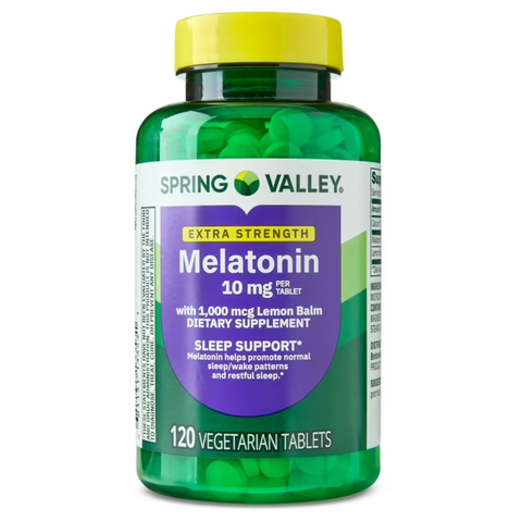 Spring Valley Extra Strength Melatonin Tablets Dietary Supplement, 10 mg, 120 Count