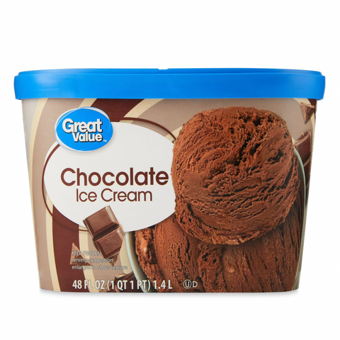 Great Value Chocolate Ice Cream, 48 fl oz