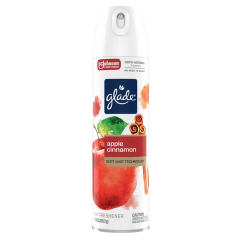 Glade® Odor Fighting Soft Mist Air Freshener Room Spray, Apple Cinnamon, 7.3oz.