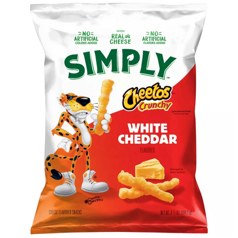 Simply Cheetos White Cheddar Crunchy Cheese Flavored Snacks, 6.5 oz