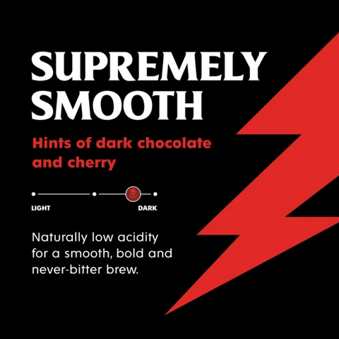 Death Wish Coffee, Organic and Fair Trade, Medium Roast, Single-Serve Coffee Pods, 18 Count