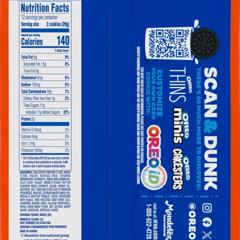 Oreo Reese's Peanut Buttery Creme Chocolate Sandwich Cookies, 12.35oz