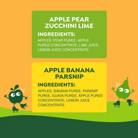 GoGo squeeZ No Sugar Added Fruit & Veggie Applesauce Puree Variety Pouches, 3.2 oz, 10 Count