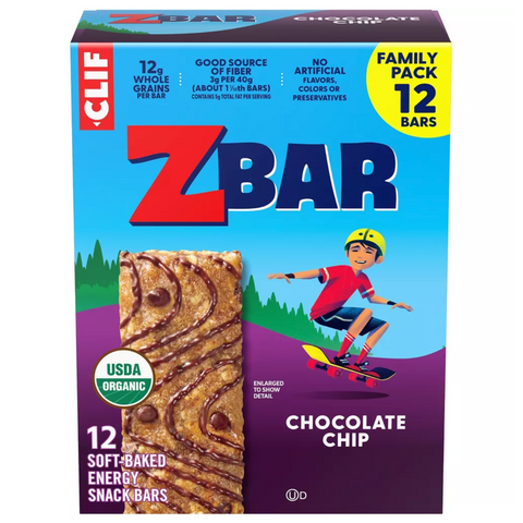 Zbar Chocolate Chip Granola Bar Organic, 15.24oz, 12 Count