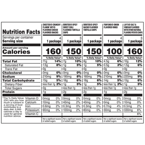 Frito Lay Variety Pack, Bold Mix, 18 Ct