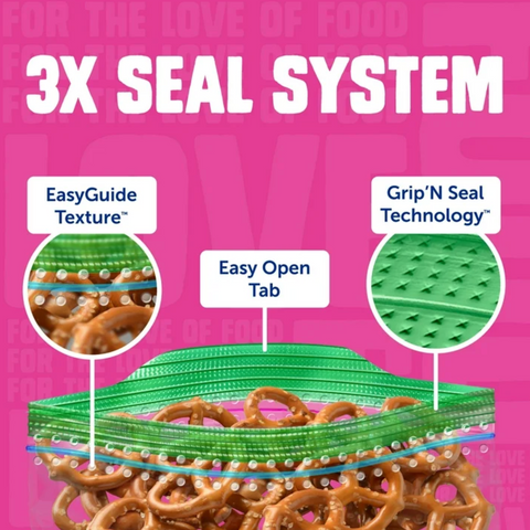 Ziploc Snack Bags with Grip 'n Seal Technology, 100 Count