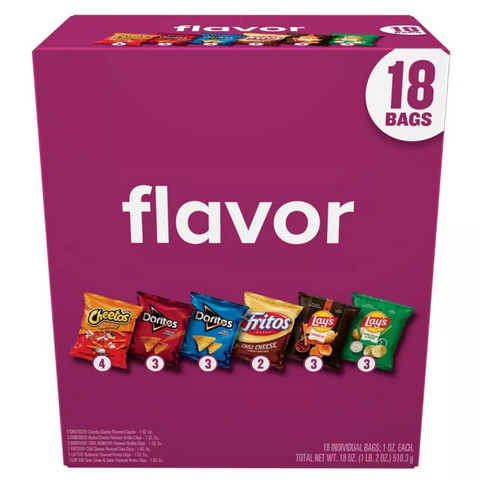 Frito Lay Variety Pack, Flavor Mix, 18 Ct