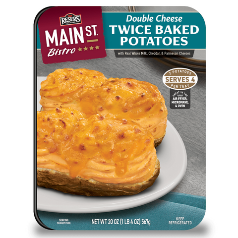 Reser's Main St. Bistro Double Cheese Twice Baked Potatoes, 20 oz.
