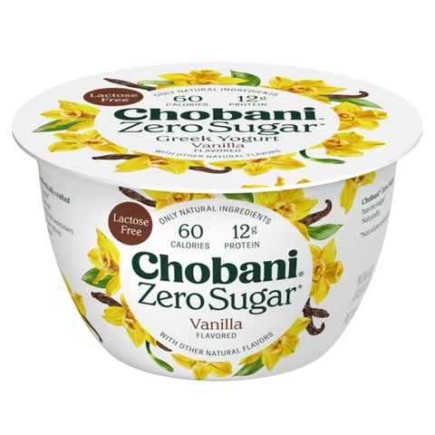 Chobani Zero Sugar Non-Fat Greek Yogurt Toasted Coconut Vanilla, 5.3 oz