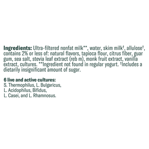 Chobani Zero Sugar Non-Fat Greek Yogurt Vanilla, 5.3 oz