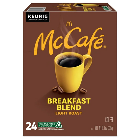 McCafe Breakfast Blend Light Roast K-Cup Coffee Pods, 24 Count
