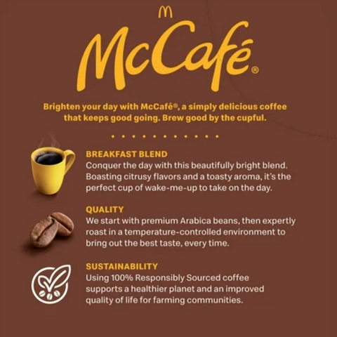 McCafe Breakfast Blend Light Roast K-Cup Coffee Pods, 24 Count