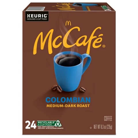 McCafe, Colombian Medium-Dark Roast K-Cup Coffee Pods, 24 Count
