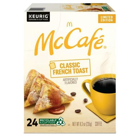 McCafe Classic French Toast Light Roast K-Cup Coffee Pods, 24 Count