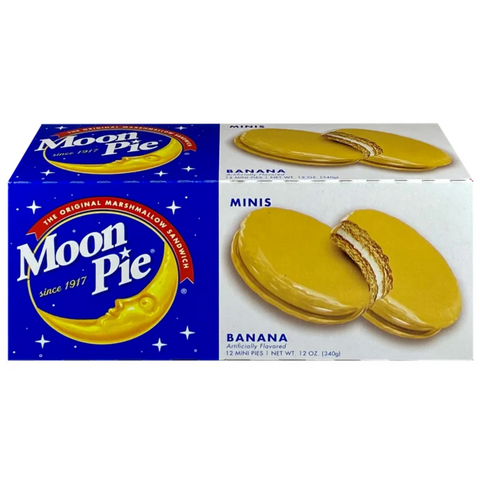 MoonPie Mini Banana Marshmallow Cookie Sandwiches, 12 oz, 12 Count