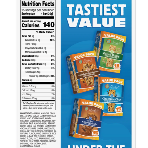 Sunbelt Bakery Chewy Granola Bars, Chocolate Chip, 15 Count