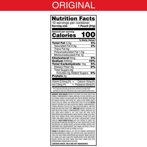 Cheez-It Classic Snack Mix, Lunch Snacks, 10 Count