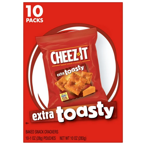 Cheez-It Baked Snack Crackers, Extra Toasty, 12 Count