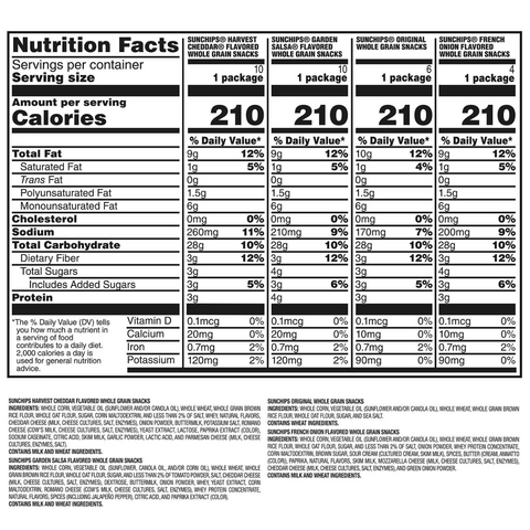 Sun Chips Multigrain Snack Bags Variety Pack 1.5 oz, 30 Count