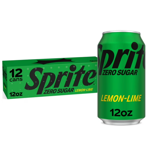 Sprite Zero Lemon Lime Soda 12fl oz, 12 Ct