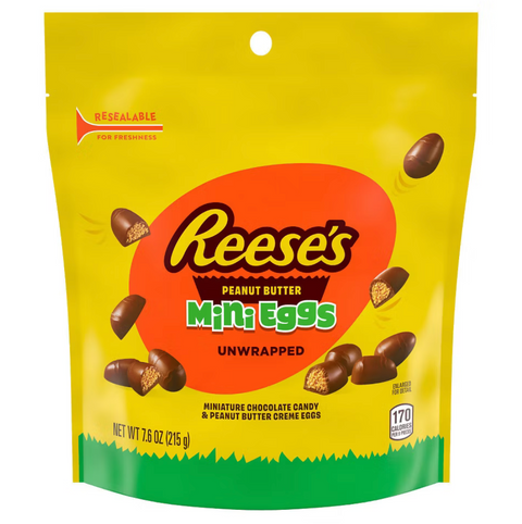 Reese's Milk Chocolate Peanut Butter Crème Mini Eggs Easter Candy, 7.6oz